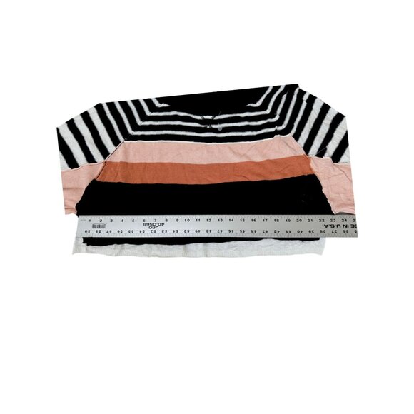 Free People Striped Crop Sweater - XS - Linen & Cotton Blend - Long Sleeve NWOT - Picture 4 of 7